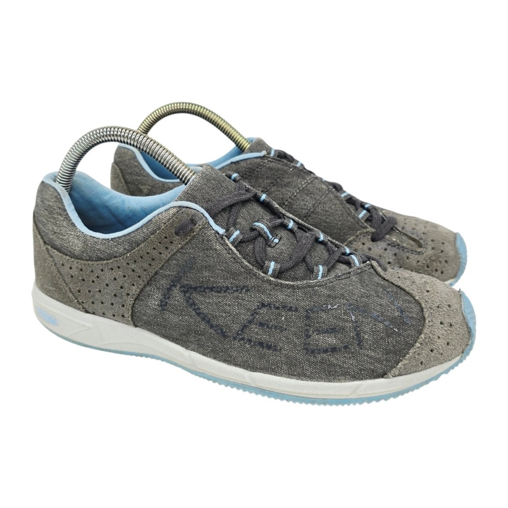 Keen A86‎ TR Women's 10 Trail Running Shoes Gray Blue Hiking Asymmetrical Laces